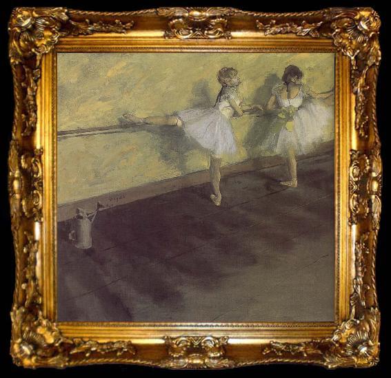 framed  Edgar Degas ballerina being practising, ta009-2
